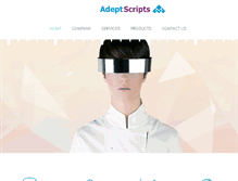 Tablet Screenshot of adeptscripts.com